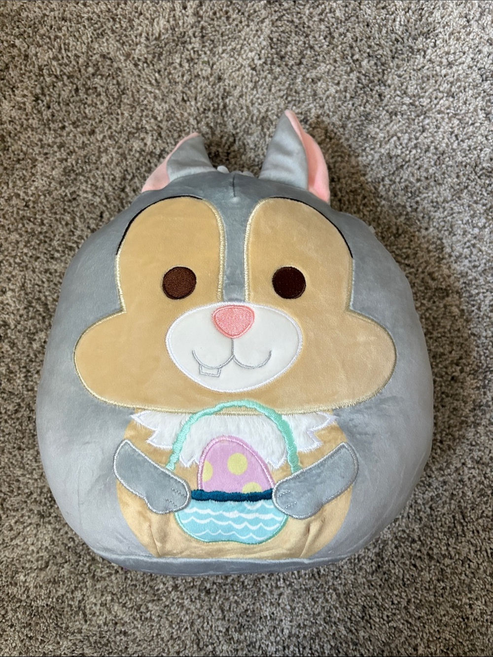 Disney x Squishmallows Thumper Bunny Plush Pillow with Easter Basket